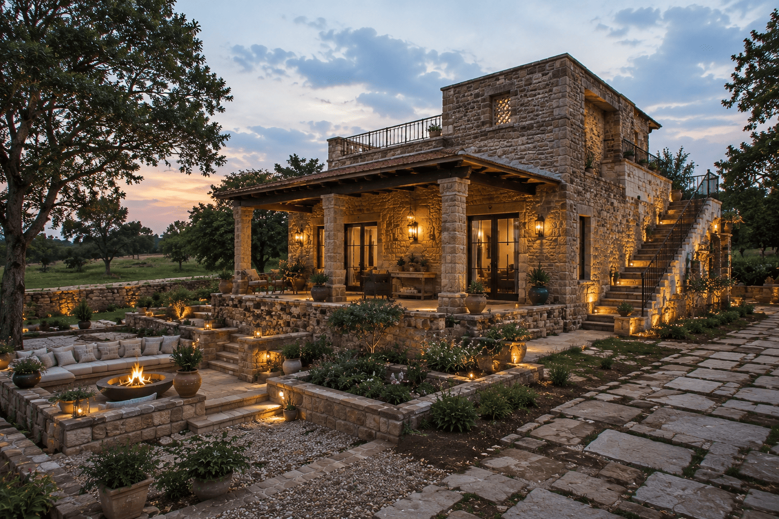 Rustic Stone 5 - Farmhouse Project by AMR BuildScape